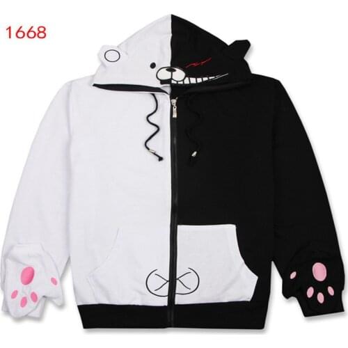Cos Gift Anime Danganronpa Monokuma Cosplay Costumes Hooded Hoodies Fleece Spring Autumn Danganronpa: Trigger Happy Havoc