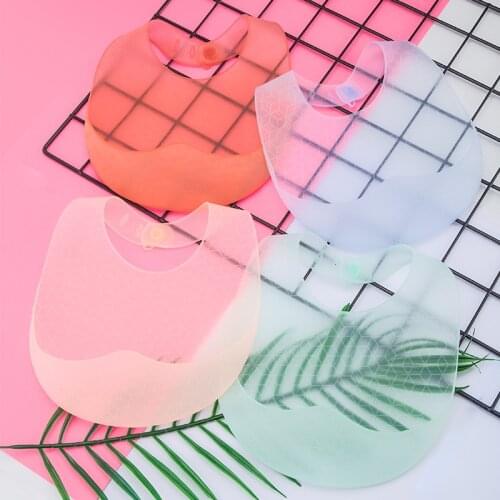 Baby Silicone Bib Disposable Baby Saliva Towel Cute Waterproof Three Dimensional Rice Pocket Shildrens Bib Newborn Baby Product