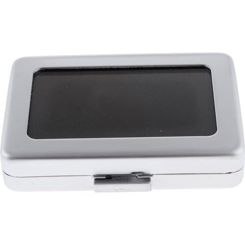 Gemstone Diamond Gem Jewelry Storage Box Organizer Case, Double-Faced Velvet Fabric