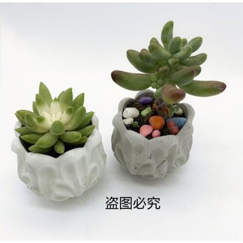 Shape Concrete Planter Molds For Succulent Plants Silicone Flower Pot Molds Big Size Pot Cement Mould
