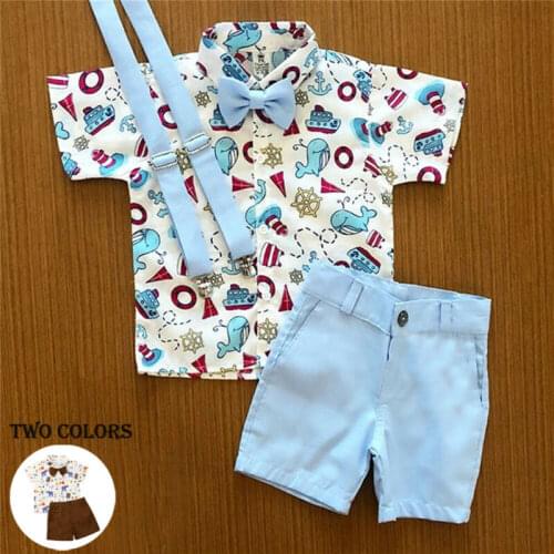 Baby Boy Toddler Kids T-Shirt Top+ Shorts Pants 2PCS Outfit Summer Clothes 1-5Y