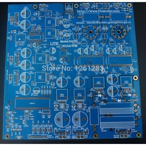 LITE high-end pcb DAC-50 decoder board PCB PCM63 chip 6922 tube output