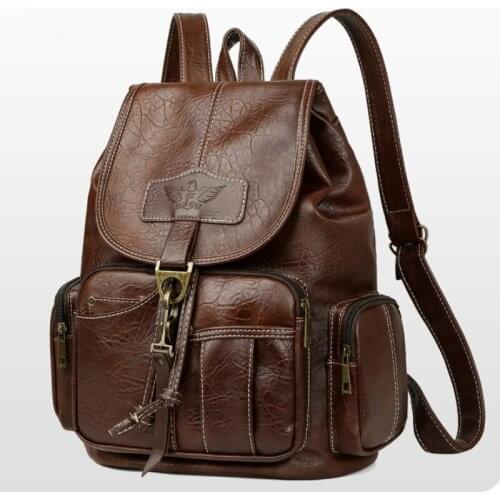 Oil Leather Punk Backpack Women Luxury Anti-Theft 2021 Womens Backpack 2020 School Backpacks for Teens Handbags Luggage Bags