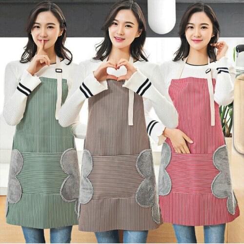 70x72cm Fashion Home Adjustable Kitchen Apron High-grade Waterproof Antifouling Aprons Cooking Baking Restaurant Erasable Hand