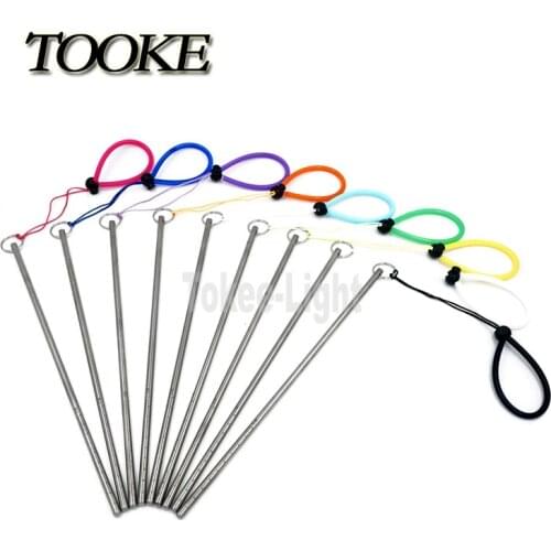 Underwater Scuba Diving Titanium Alloy Lobster Stick Pointer Rod With Rubber Lanyard Cord