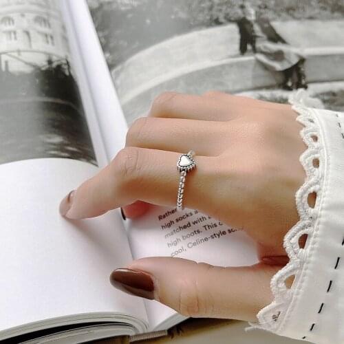 Hip Hop Index Finger Adjustable Opening Rings For Women New Twist Heart-shaped Korea Fashion Girlfriend Wedding Jewelry BOYULIGE