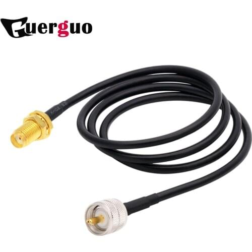 RG58 RF Coaxial Cable PL259 UHF Male to SMA Male Straight Plug Adapter Pigtail Jumper Extension Cord 15CM 50CM 1M 2M 3M 5M