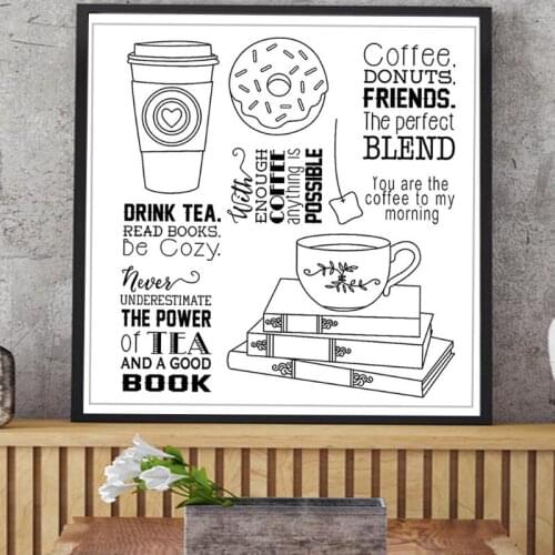 Drink Tea DIY Silicone Clear Stamp Cling Seal Scrapbook Embossing Album Decor