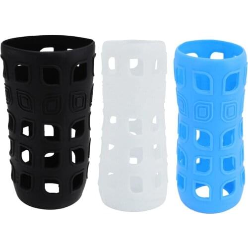 3pcs Silicone Bottle Sleeves Heat Insulated Cup Sleeves Non-Slip Wraps For Mugs Ceramic Glass Cup Water Bottle Kettle Cover