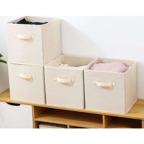 Folding Storage Boxes Non-Woven Clothes Underwear Bra Drawer Closet Organizers Sundries Toy Basket Office Stationery Accessories