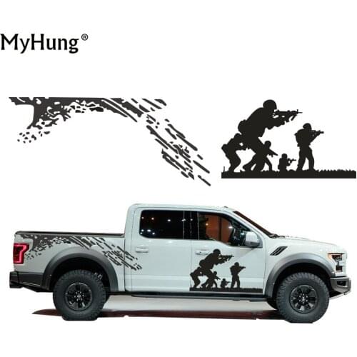 Sticker For Car Cool CS Army Battle Car Whole Body Sticker Covers Garland PVC Car Styling Waterproof 2pcs Per Set