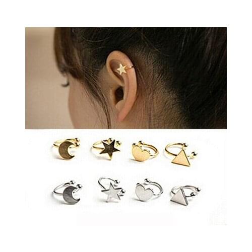 New fashion Creative star moon U-shaped ear clip For Women girl Accessories jewelry wholesale
