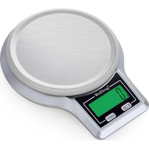 Electronic Scales 5kg 0.1g Digital Kitchen Scale Stainless Steel Platform Food Diet Cooking Unit Toggle Measure Tool Balance
