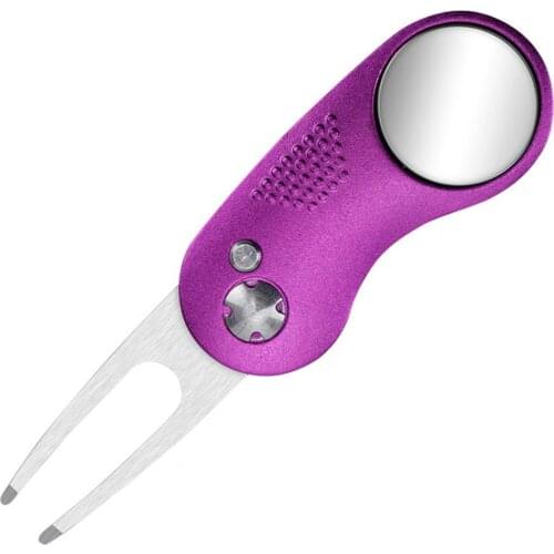 Golf Pitch Fork High Precise Folding Mini Pitch Repair Tool for Outdoor