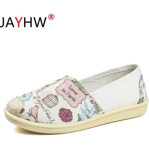 JAYHW New Women Flats Loafers Casual Shoes Fashion Classic Slip On Round Toe Flat Female Fisherman Shoes Espadrilles Shoes