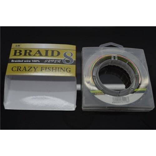 100M Corrosion resistant PE line 8 braid PE line multicolored Asian sea fishing line braided wire