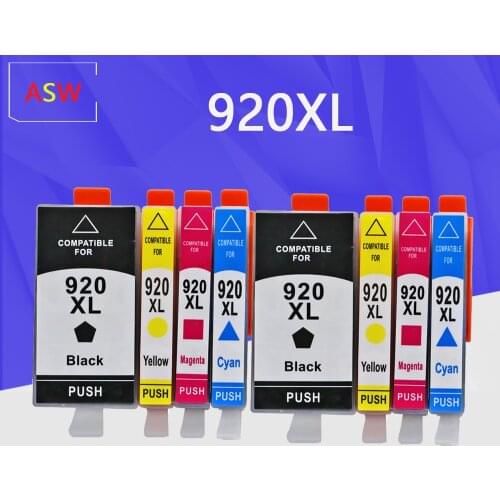 8PCS 920 compatible ink cartridge for HP 920XL hp920 920xl For HP920 Officejet 6000 6500 6500A 7000 7500 7500A printer with chip