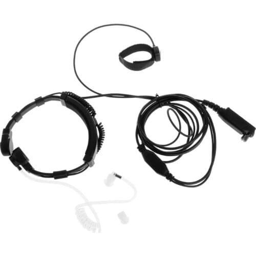 85DD Finger PTT Throat MIC Acoustic Tube Earpiece Headset For SEPURA Radio STP8000/8030/8040/8080