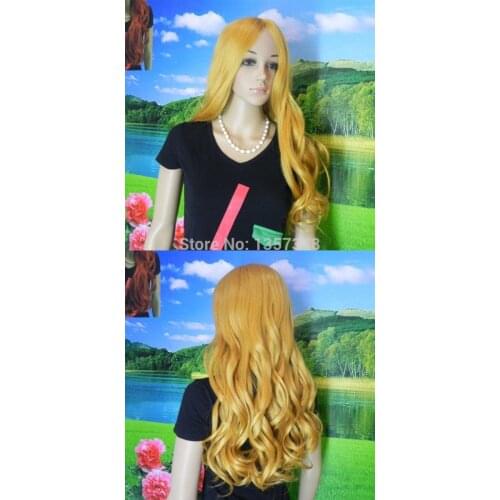 Bjc 00807 New cosplay Marisa wig golden light tone Kotobuki Tsumugi carved long curly hair
