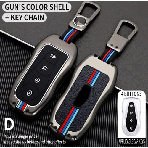 Car Key Case Cover Holder Protective Shell For Geely New Emgrand GS X6 SUV EC7 Car Styling Accessories Fob Buckle Keychain