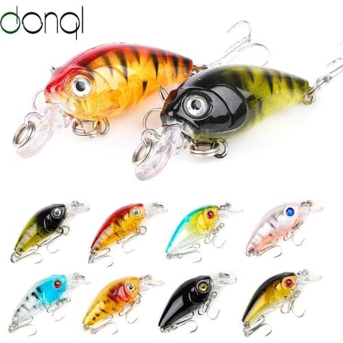 DONQL 2PCS Fishing Tackle Lures Minnow Fishing Lures 4.5cm 4g Wobblers Crankbaits For Trolling Artificial Hard Swim Bait