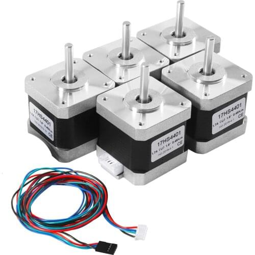 5Pcs 3D Printer 17HS4401 Motor with Cable 4 Lead For 3D Printer Nema Stepper Motor 17 42BYGH