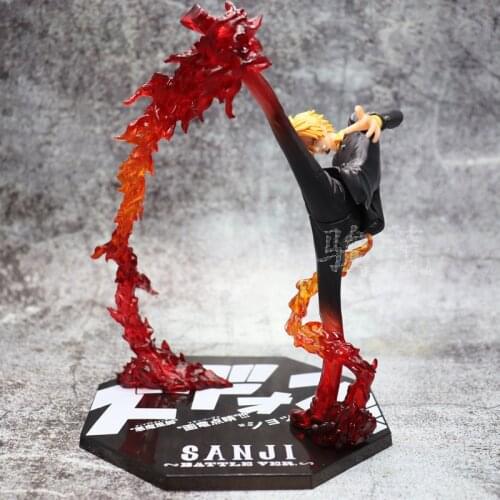 Anime One Piece Figurine Sanji PVC Action Model Battle Version Demon Wind Feet Boys Gift Home Decor Doll Toys Cosplay Sanji 17cm