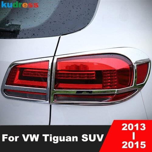 For Volkswagen For VW Tiguan 2012 2013 2014 Hatchback Chrome Rear Light Lamp Cover Trim Taillight Frame Trims Car Accessories