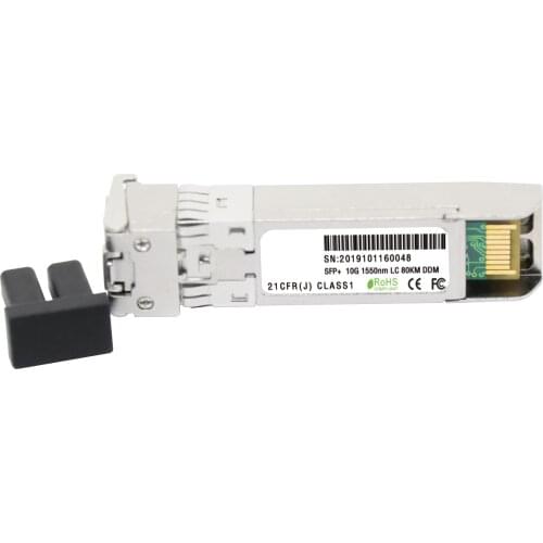 Huawei compatible OEM ODM Module SFP+ -10G-ZR 10g 1550nm 80km DDM transceiver module LC SMF SFP+ plus Fiber Optic Equipment
