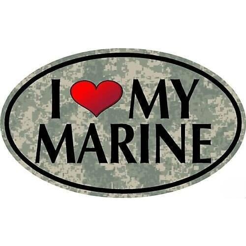 I LOVE MY MARINE Sticker Motorcycle Accessories High Quality KK Vinyl Decals Waterproof PVC JDM Deco Meterial