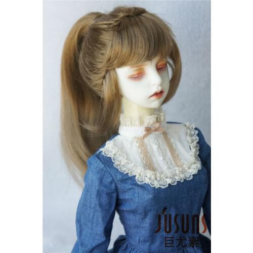 JD289 1/3 21-23 Synthetic mohair BJD wigs SD High single ponytail wig with full bangs Nobel lady doll hair