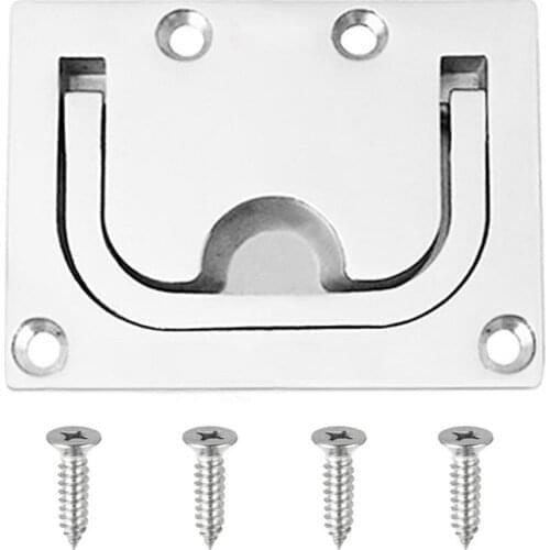 Flush Pull Ring Handles Stainless Steel Deck Cover Buckle Cabinet Doors Sliding Doors Wardrobes Marine Boat Accessories