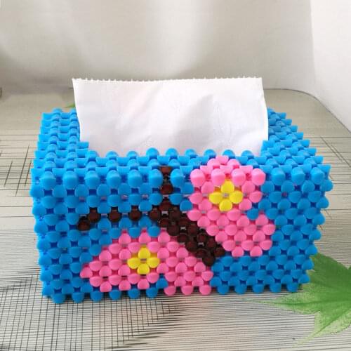Tissue Box Handmade DIY Crafts Beaded Draw Box Home Auto Ornaments Gift Finished Products