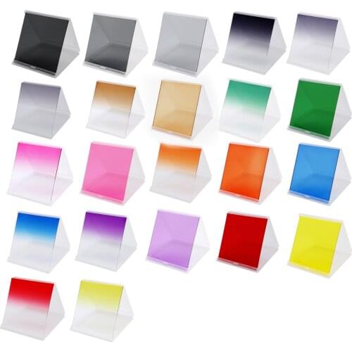 Meking Square Gradient Color Filter Gradual ND2 ND8 for Cokin P Series Photographic DSLR Camera Accessories 12 Color for Option