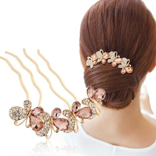 Fashion Womens Headwears Gorgeous Korean Butterfly Bandanas Hair Accessories Elegant Barrettes Hair Clips for Pretty Women