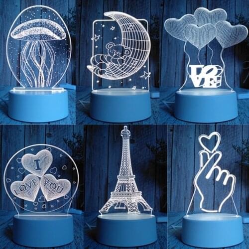 Novelty Light 3D Cartoon Lighting 2021 New Kids Baby Children Bedroom Lamp Soft Lighting Birthday Gifts LED Lights Night Lamp
