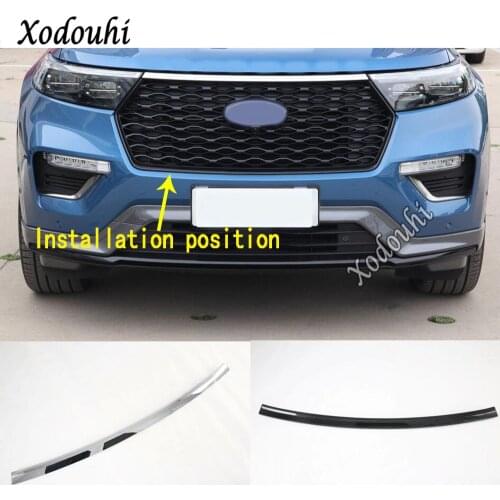 For Ford Explorer U625 2019 2020 2021 Car Body Cover Bumper Engine Trim Frame Racing Front Grid Grill Grille Moulding Edge Parts