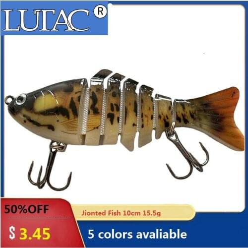 LUTAC Multi Jointed Swimbait Fishing Lure 10CM 15.5G Bionic Crankbait Tackle For Bass