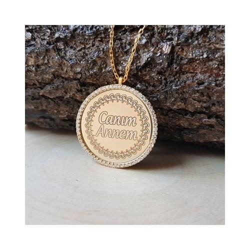 Silver Dear Mom Necklace