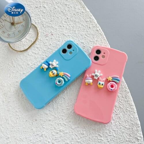 DISNEY Mickey Donald Duck silicone case for iPhone 11 Pro Xs Max iPhone 12 7 8 Plus Official Liquid Silicon 360 Full Cover zz