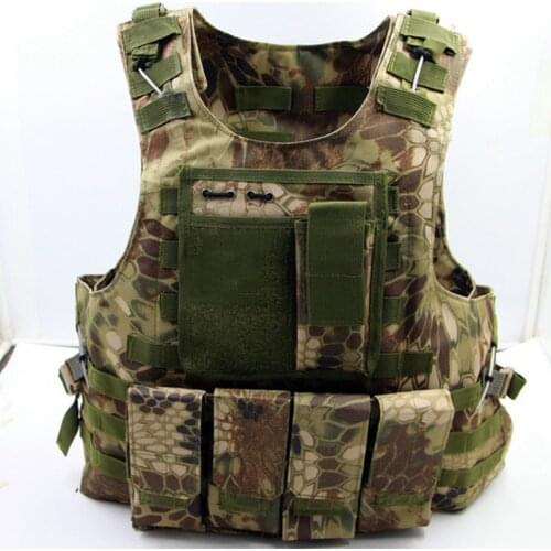 Outdoor Molle Airsoft Combat Tactical Vest Assault Plate Carrier Protection Vest Camo Military Hunting Training CS Waistcoat