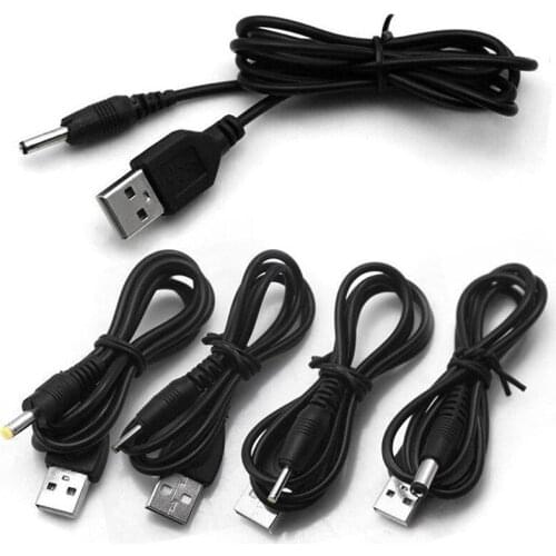 High Quality USB Port To 2.5 3.5 4.0 5.5mm 5V DC Barrel Jack Power Cable Cord Connector Black