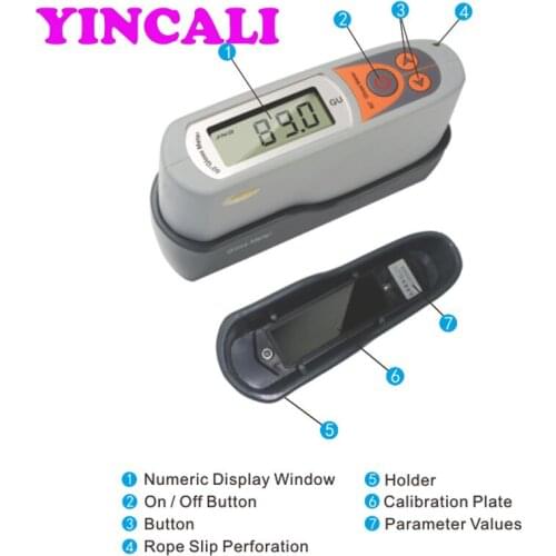 High precision Glossmeter XP6 Small aperture measurement 1.5*3mm Paints Ceramic tile Rubber Leather Stone metal Gloss Meter