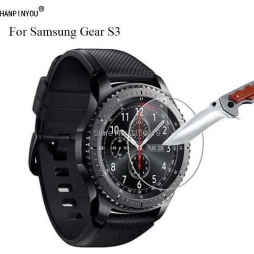 New 9H 2.5D Tempered Glass Screen Protector For Samsung Gear S3 Classic / Frontier LTE SmartWatch Protective Film + Clean Tools