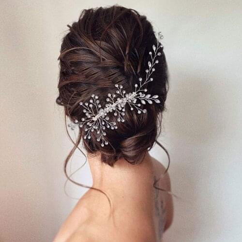 ZMHP15 Bridal Hair Comb Rhinestone Bride Head Ornaments Vintage Hair Accessories for Women Wedding Hair Clip Girlfriend Gift