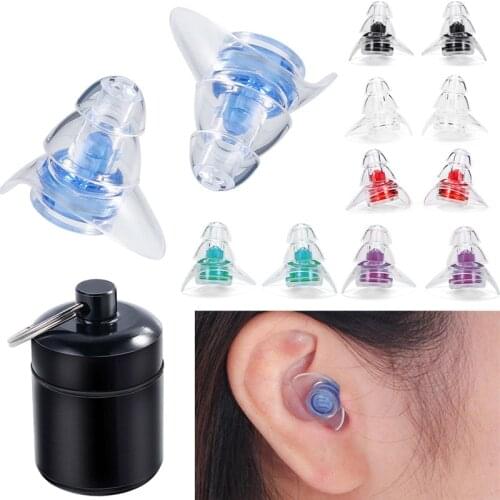 1 Pair Soft Silicone Noise Canceling Earbuds For Concerts Sleeping Bar DJ Motor Sport Reusable Silicone Earbuds