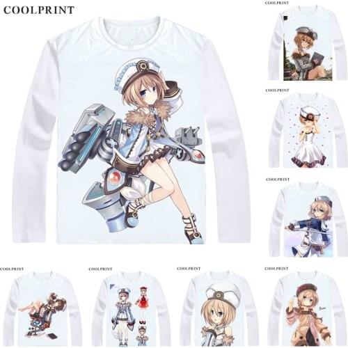 A.K.A. White Heart T Shirt Hyperdimension Neptunia Choujigen Game Blanc T-shirt Casual Vintage TShirt Printed Long Sleeve Shirts