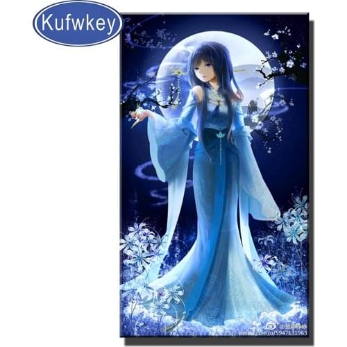 DIY diamond painting Anime Girl 5d diamond painting full drill round square diamond embroidery Cartoon for living room art Gift