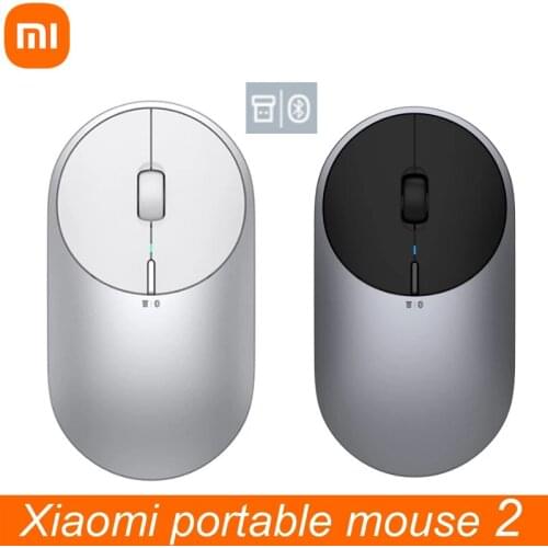 Xiaomi Wireless Mouse Portable Bluetooth 4.0 Aluminium Alloy ABS Material Gaming Mouse RF 2.4GHz Dual Mode Connect Mi 1200DPI