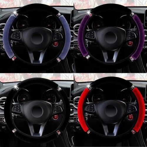 Car Steering Wheel Cover Universal Steering-Covers Diameter 37-38cm Car-styling Interior Accessories